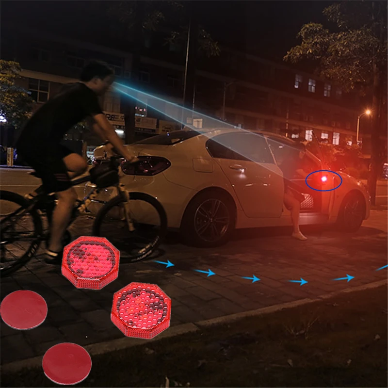 

4 PCS Car Warning LED Decorative Light Wireless Rear-end Collision Avoidance Strobe Door Opening Anti-collision Sensory Light
