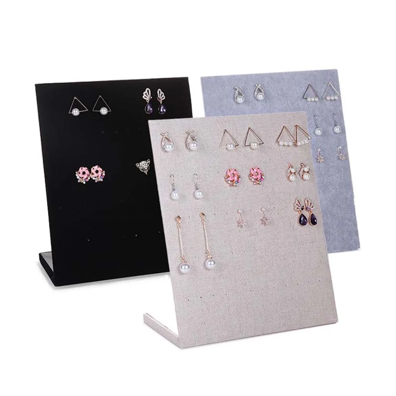 Jewelry Frame Black Velvet Earrings Holder Earring Display Stand