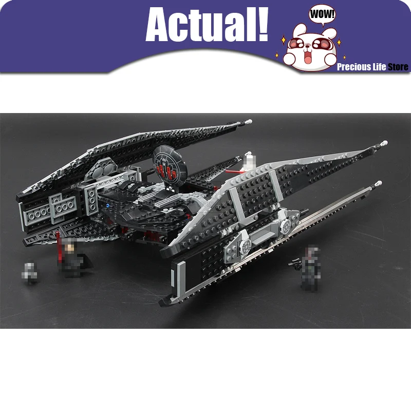 

Lepin 05127 705Pcs Star Kylo Wars Tie Model Fighter Set Model Building Blocks Bricks With LegoNGLY 75179 Educational Toy For kid