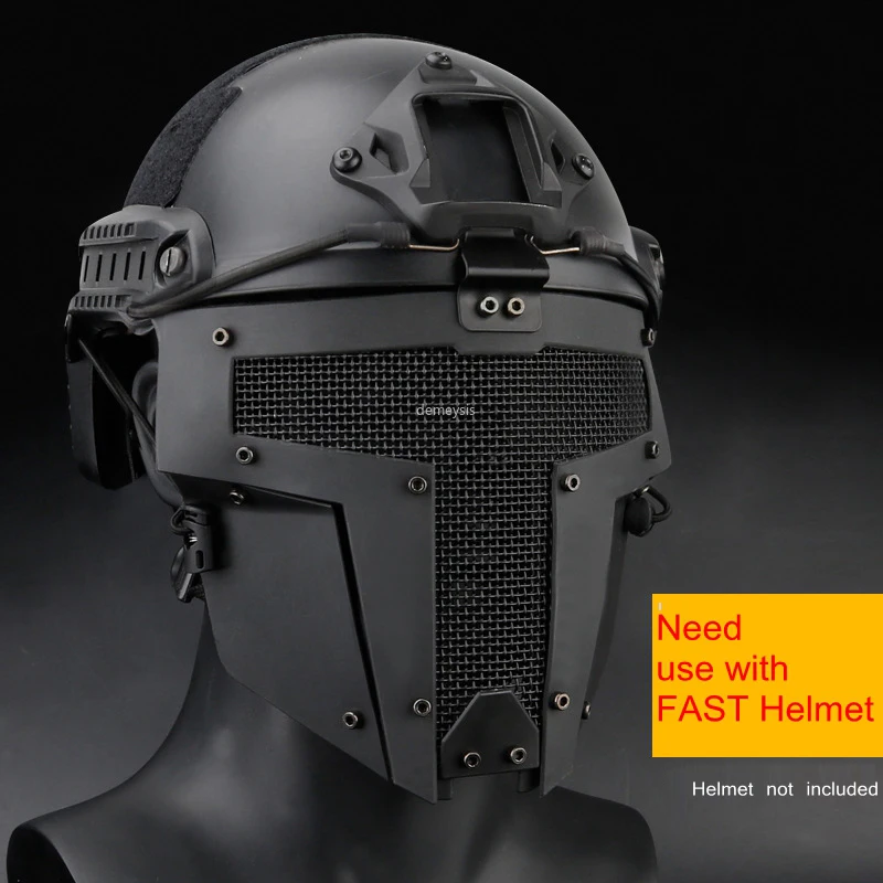 Tactical Airsoft Paintball Half Face Mask Use with Fast Helmet Mask