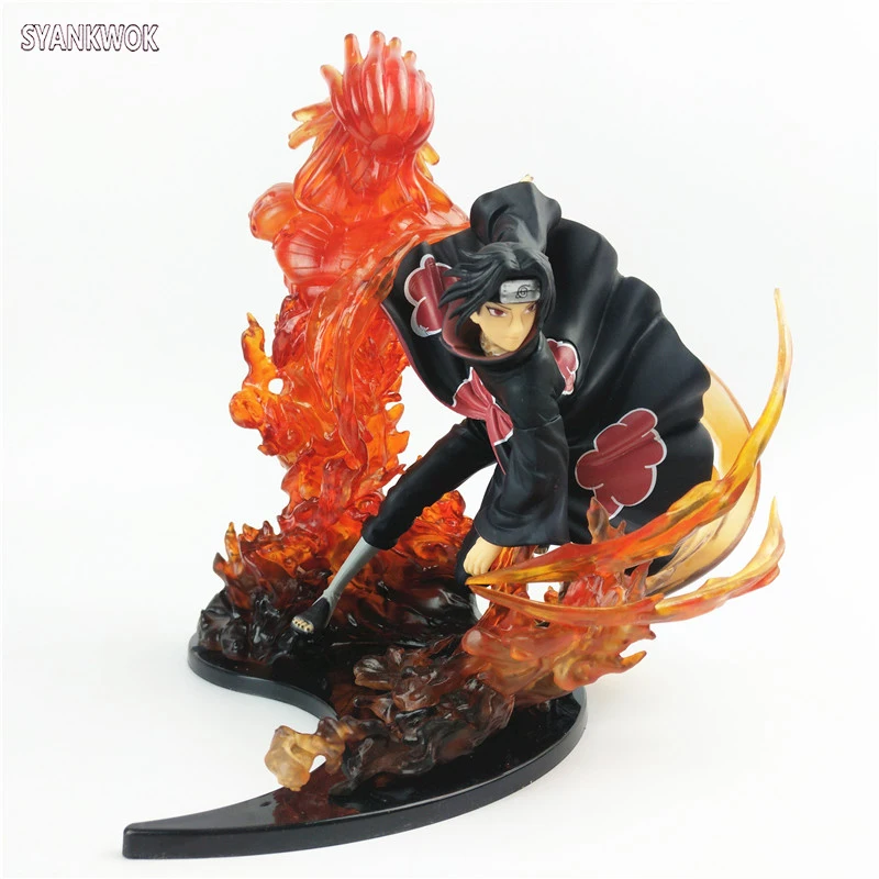 

Anime Naruto PVC Action Figure Zero Uchiha Itachi Fire Susanoo Relation Tempestuous God of Valour Collection Model Brinquedo Toy