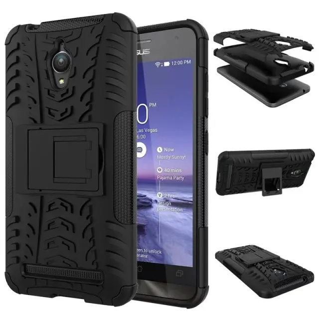 Гибридный жесткий чехол на для Asus Zenfone Go ZC500TG прочный силиконовый бампер