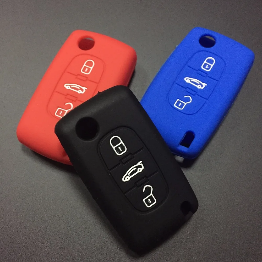 New item silicone car key fob cover cap sleeve protect for Peugeot 3008 308 RCZ 508 408 407 307