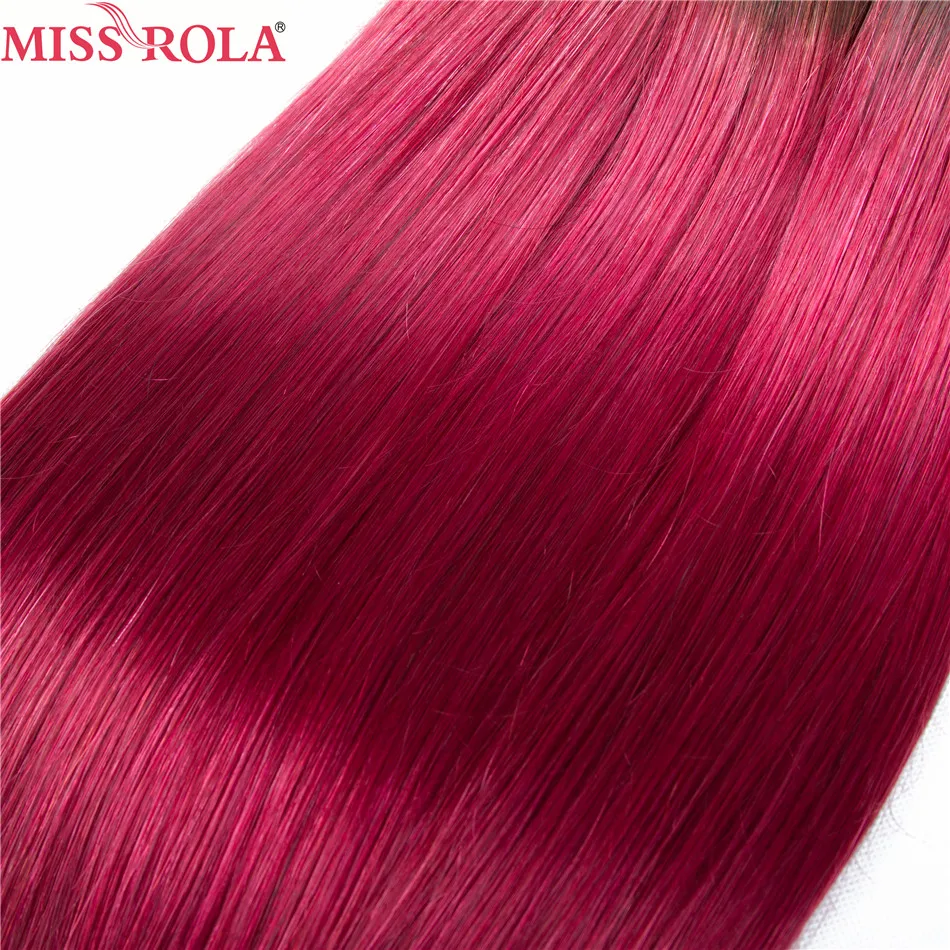 Miss Rola Hair Pre-colored Ombre 3 Bundles T1B/Red Color Human Brazilian Hair Weaving Non-remy Hair Extensions Straight Haare Miss Rola Hair Pre-colored Ombre 3 Bundles T1B/Red Color Human Brazilian Hair Weaving Non-remy Hair Extensions Straight Haare