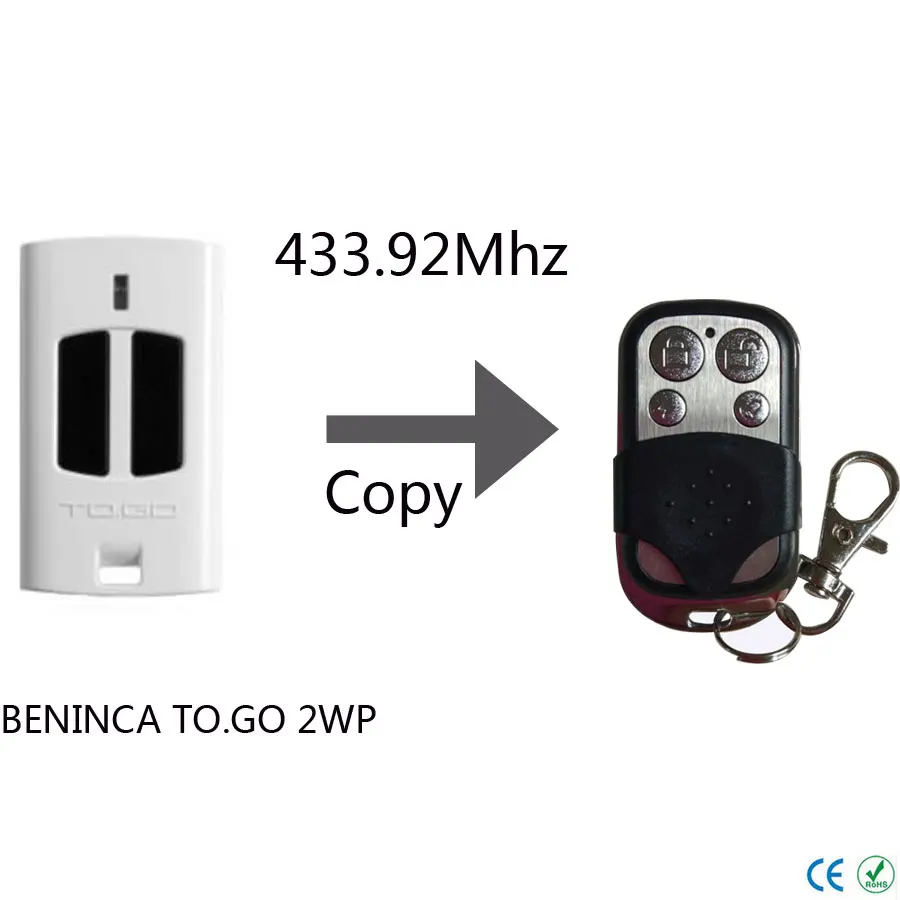 

BENINCA TO.GO 2WP Garage Door/Gate Remote Control Replacement/Duplicator