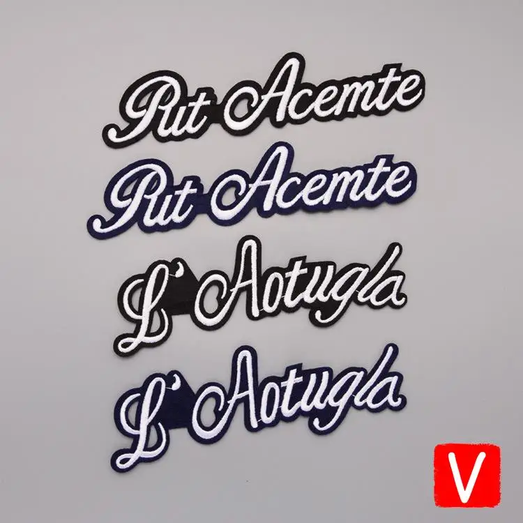 

VIPOINT embroidery letter patches put patches badges applique patches for clothing DX-233