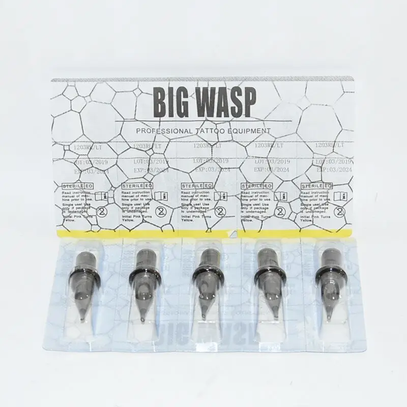 

BIG WASP 10pcs Disposable Semi-Permanent Makeup Tattoo Cartridge Needle RL/RM/M1/RS Tattoo Gun Supplies