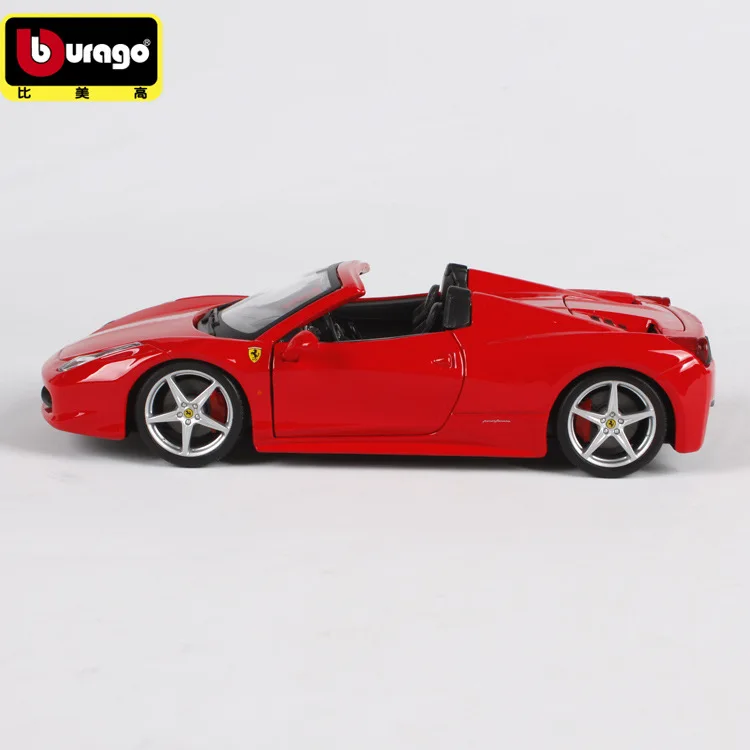 Bburago 1:24 Ferrari 458 производитель капота авторизованный имитационный сплав модель автомобиля ремесла украшения коллекция инструментов