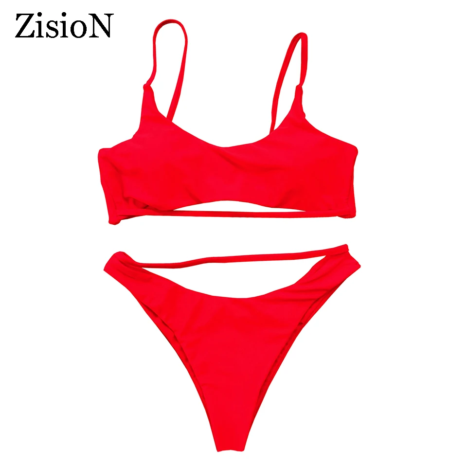 ZisioN New 2018 Brazilian Swimming Suits Sexy Swimwear Women Solid ...