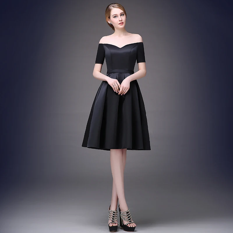 Black Off Shoulder Wedding Dresses
