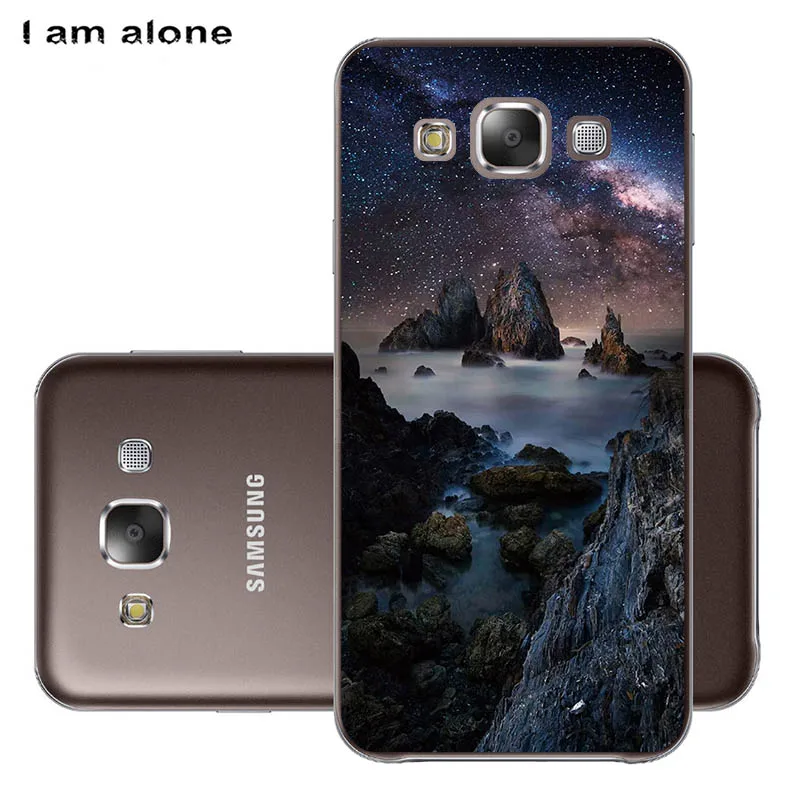 Чехлы для телефонов I am alone для samsung Galaxy E5 E500, 5,0 дюймов, жесткие пластиковые чехлы для мобильных телефонов, Модные цветные сумки