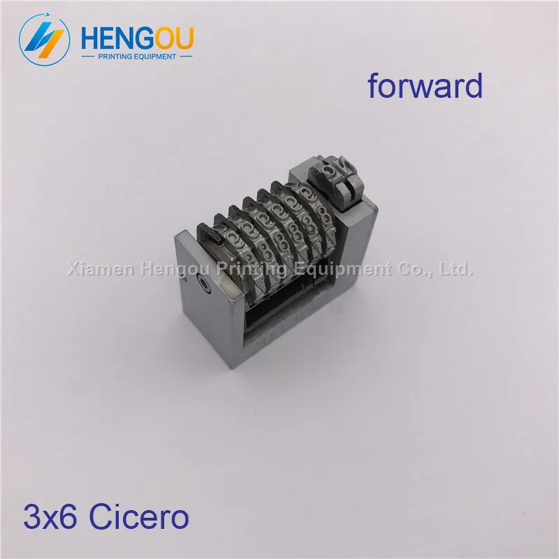 

1 PIECE 6 digits forward numbering machine number coding 3X6 Cicero100% all steel