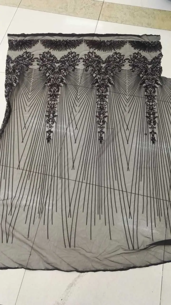 

French Net Lace Fabric Z-han112510 Latest african guipure lace fabric with embroidery mesh tulle Sequins lace fabric