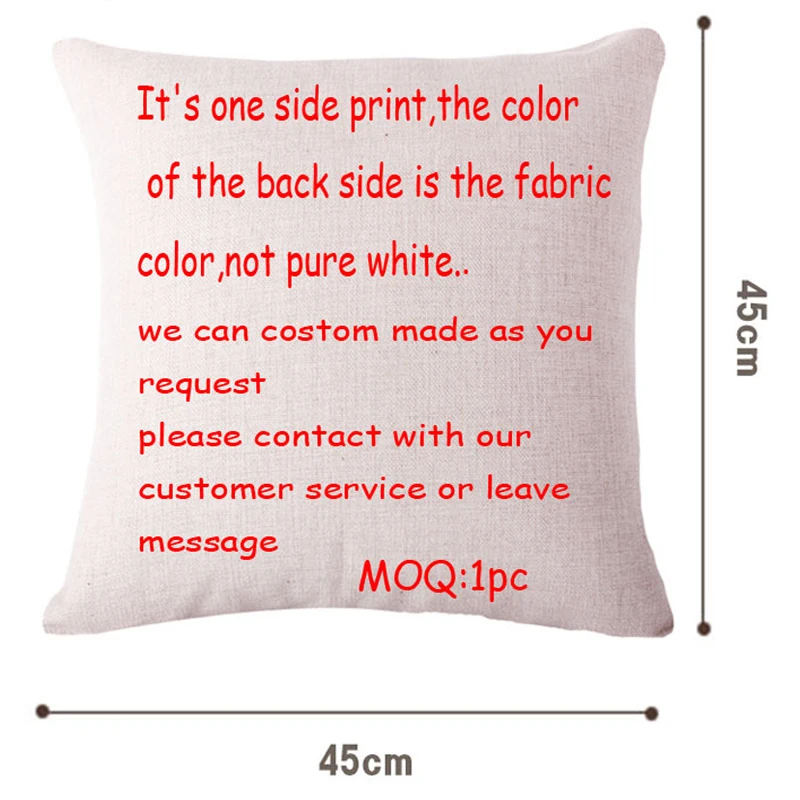 

Customized Cushion Cover Woven Linen Family Affection Sofa Car Seat Family Home Decorative Throw Pillow Case Housse De Coussin