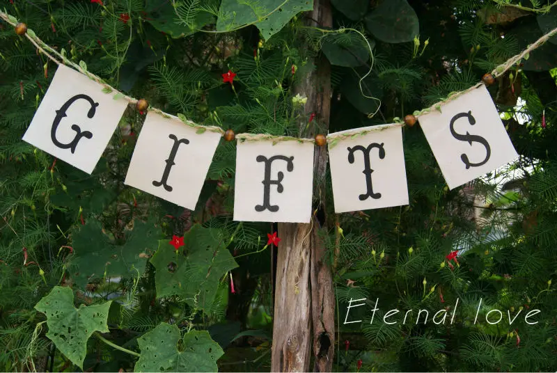 Gifts Canvas Banner, Gifts Sign, Rustic Wedding Decor, Gift Table