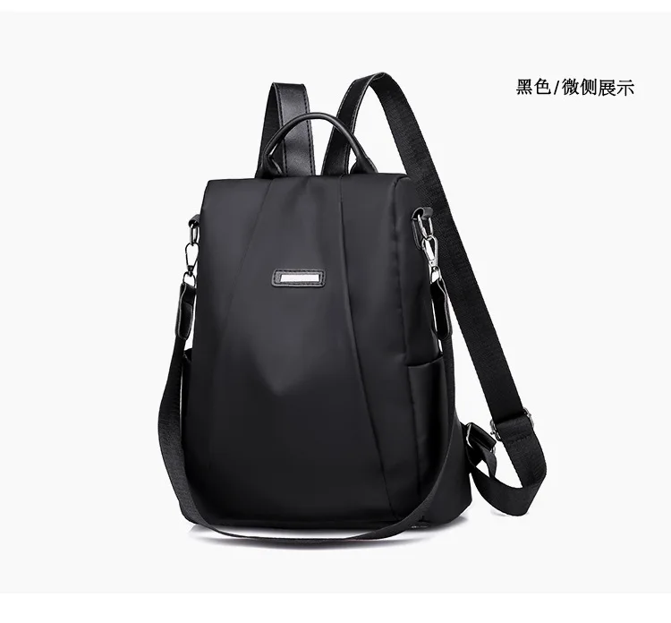 2018 oxford anti roubo mochila feminina preto