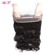 ALot Peruvian Body Wave 22*4*2 Pre Plucked 360 Lace Frontal with Baby Hair Free Part Closure 100% Human Hair Non Remy Hair