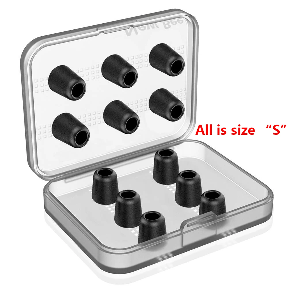 

New Bee 12PCS Replacement Earphone Tips Noise Isolation Memory Foam Headset Pads Earpiece Earbuds for In Ear Earphone Headset