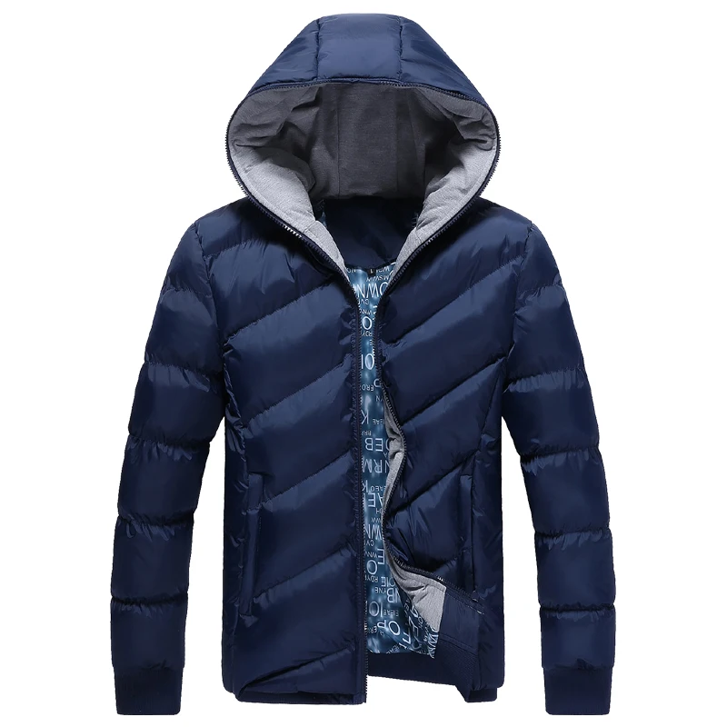 The new men's warm hooded cotton padded jacket casualpadded jacket