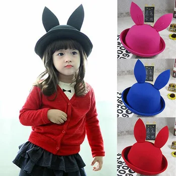 

Children three-dimensional cartoon big ears rabbit hat child autumn and winter wool hat baby basin cap hip-hop hat beanies