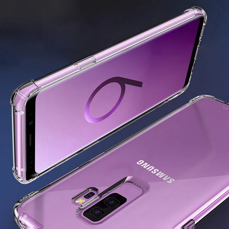 

Fashion Transparent Phone Case For Samsung S9 S8 Plus Slim Clear Soft Silicone Shockproof Cover For Samsung S7 Edge A8 Plus 2018