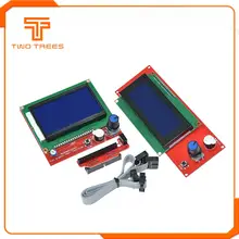 1pc lcd 12864 rampas peças inteligentes rampas 1.4 controlador painel de controle lcd 12864/2004 monitor placa-mãe módulo tela azul