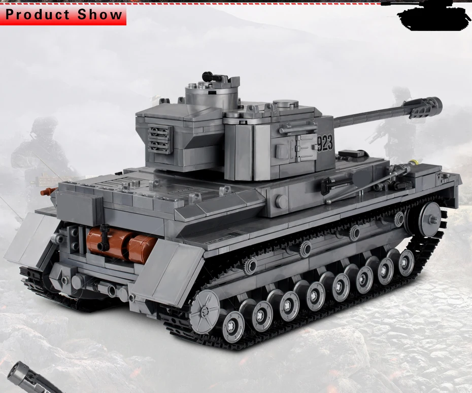 1193+ шт, военные блоки, Военный танк, 3D модель, PZKPFW-IV, строительные блоки, набор строительных игрушек, развивающие строительные игрушки для детей