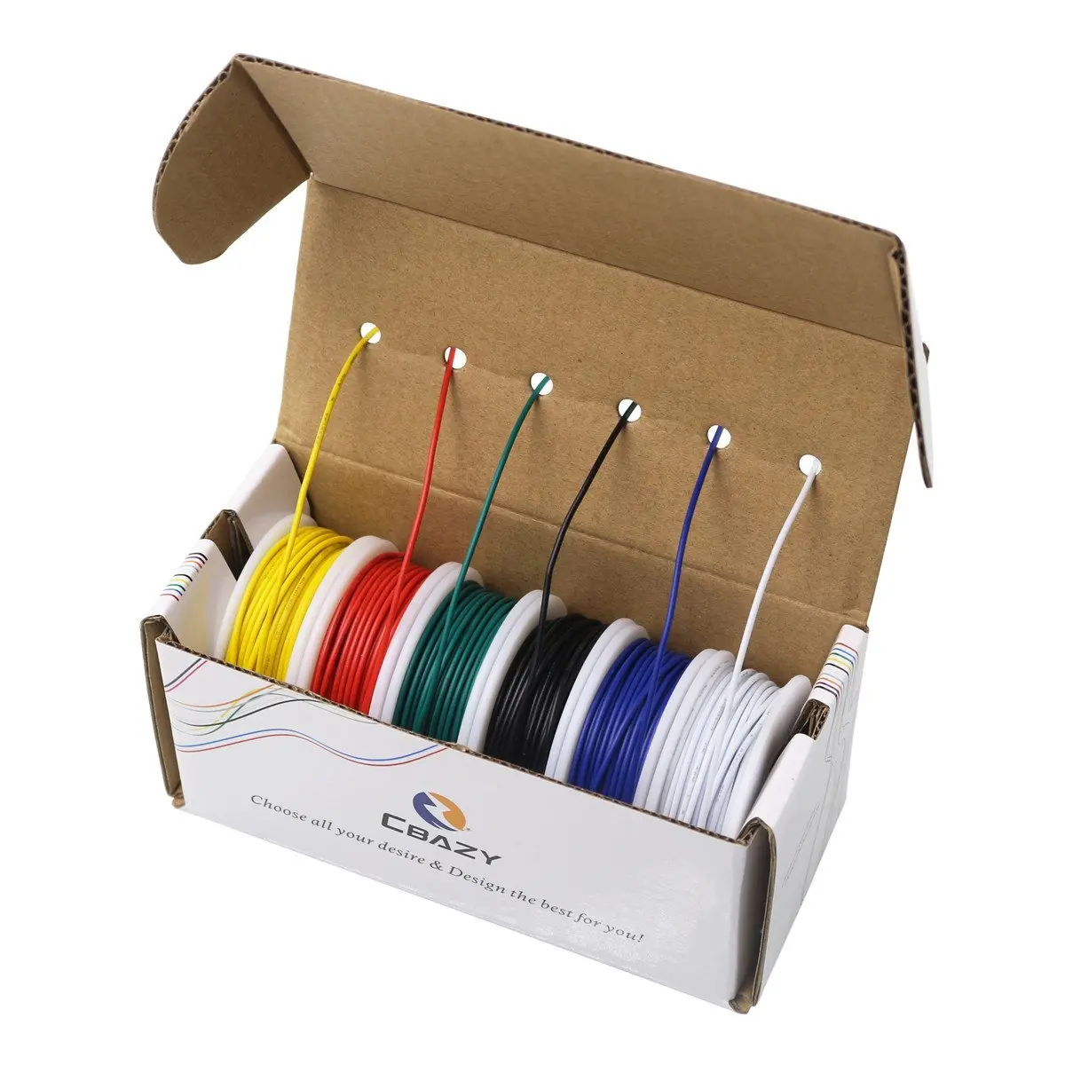 CBAZ Hook up Wire Kit (Stranded Wire Kit) 20 Gauge 6 colors 19.6 feet