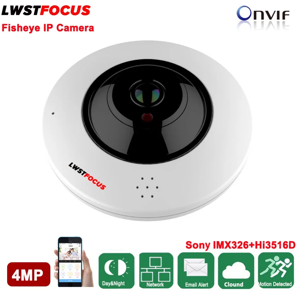 4MP Fisheye IP Камера sony IMX326 360 градусов Мини Wi Fi сетевой безопасности дома панорамный