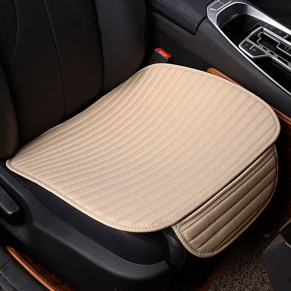 Универсальный чехол для автомобильных сидений зимний плюшевый Противоскользящий коврик для подушки офисное кресло мягкий дышащий чехол для сиденья авто интерьерные принадлежности - Название цвета: Beige B