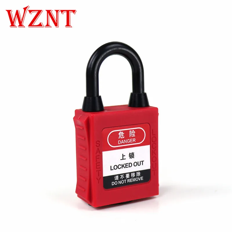 

2PCS free shipping cost 25mm Nylon Shackle OEM Safety Lockout Padlocks