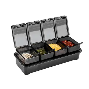 

1pc Practical Seasoning Box Thicken Bottom Spice Organizer Moisture-Proof Seasoning Bottle Salt Seasoning Tank for Home Kitchen