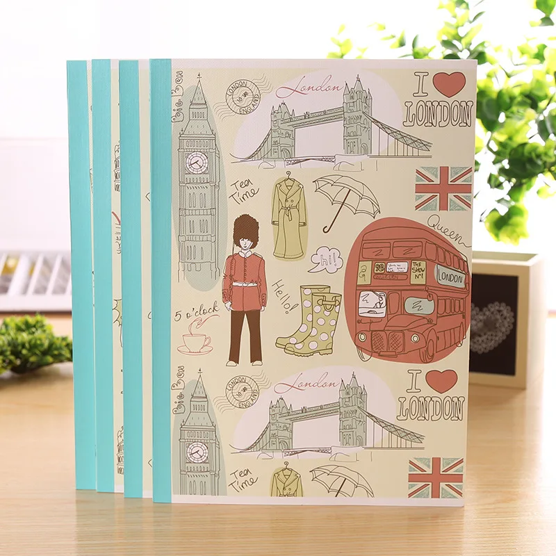 

2pcs/Lot 25.2 * 17.9cm Creative Stationery Around The World B5 Notebook 30 Large Notebook Business Office Supplies