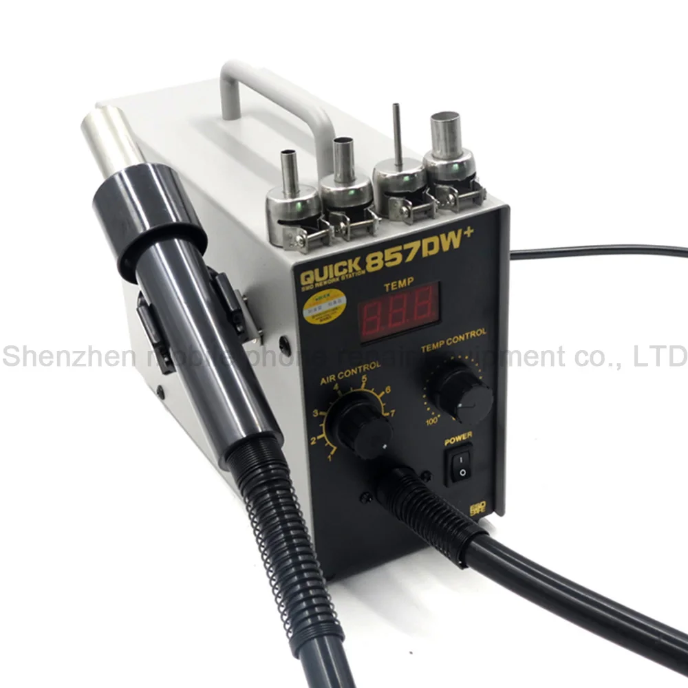 Быстрый 857DW + Тепловая пушка паяльная станция 580 Вт BGA SMD для горячего воздушного