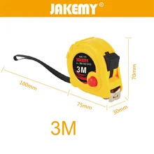 JAKEMY Retractable Rule Anti- Friction Tape Measure Tools Steel Measuring Tape