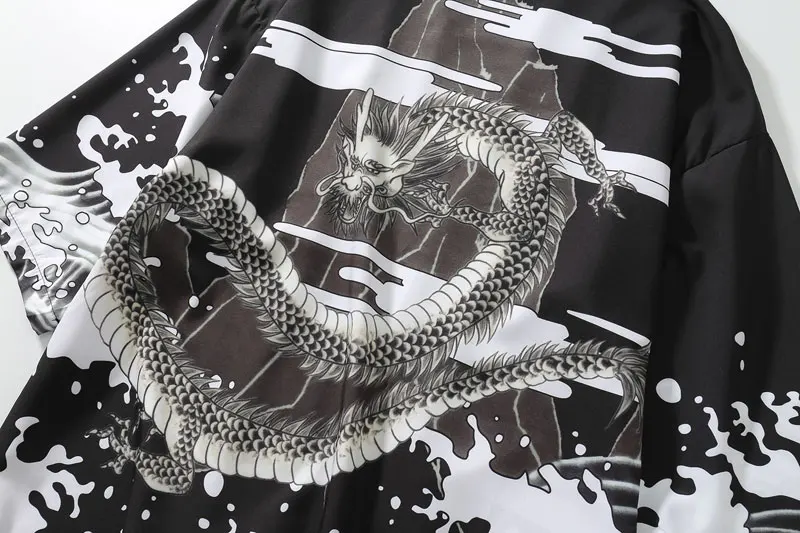 Japanese Dragon Printed Kimono Jackets 6