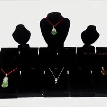 Черный бархат дисплей ювелирных изделий для ожерелья, подвеска дисплей держатель стенд Органайзер чехлы