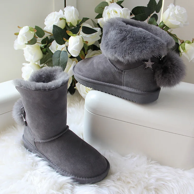 Price New Arrival Australia Classic Women Boots Women s Genuine Sheepskin Leather Snow Boots Women Shoes