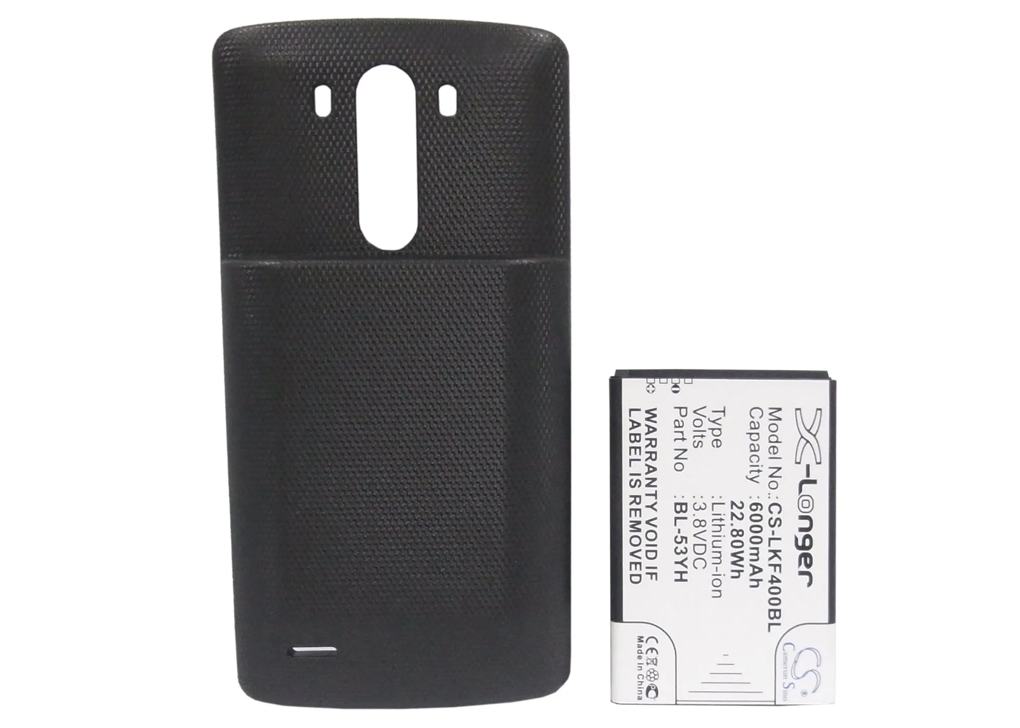 Аккумулятор Cameron Sino на 6000 мАч для LG D830 D850 D851 D855 LTE D855AR D855K D855P F400 G3 LS990 VS985|battery bl-53yh|cameron