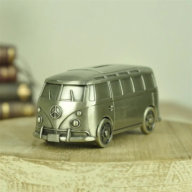 Metal Save Money Bus Car Coin Piggy Bank Saving Box Creative Gift Craft Home Decoration (5)