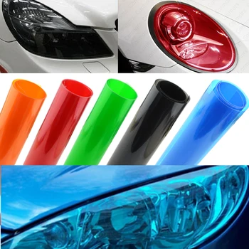 

Car Styling 30x100cm Car Light Headlight Taillight Tint Vinyl Film Sticker Lamp Stickers Brake Light Exterior Accessories