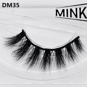 

DM35 New High-quality thick 3D mink hair false eyelashes three-dimensional multi-layer natural realistic plastic black terrier 1