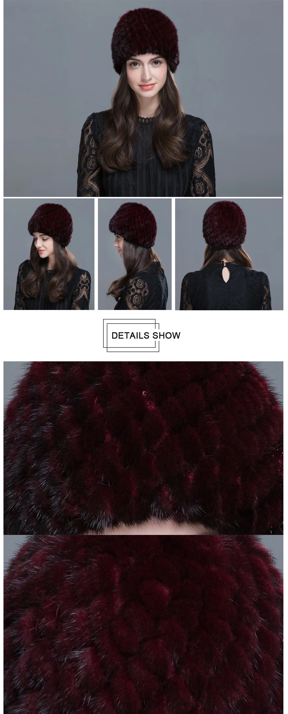 TSQSA реального норки шляпа Для женщин натурального меха норки женская шапка Зимний толстый теплый моды Кепки дамы ананас шляпа TAH1607