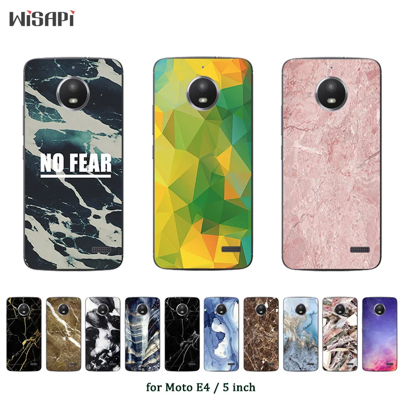 

Phone Cases For Motorola Moto E4 XT1766 XT1763 Marble Printed Back Cover Pattern Fundas Soft Silicone TPU Slim Covers