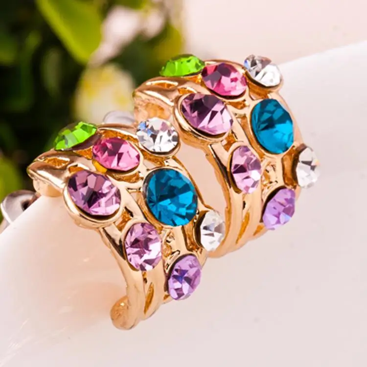 M063 Free shipping High Quality ! 2015 Fashion Gold Crystal Earrings Stud Around Perle Pendantes Imitation Pearl | Украшения и