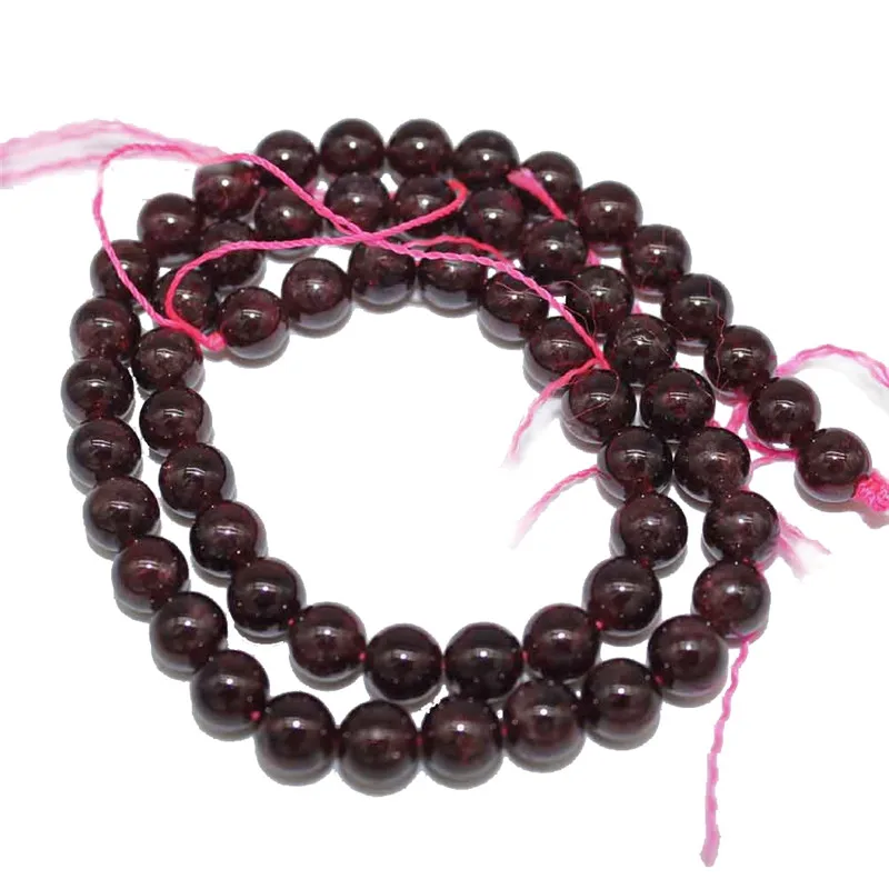 

Garnet 3 4 5 6 7 8 9 10 11mm Natural Stone Dark Red Round Beads For DIY Necklace Bracelet Jewelry Accessories