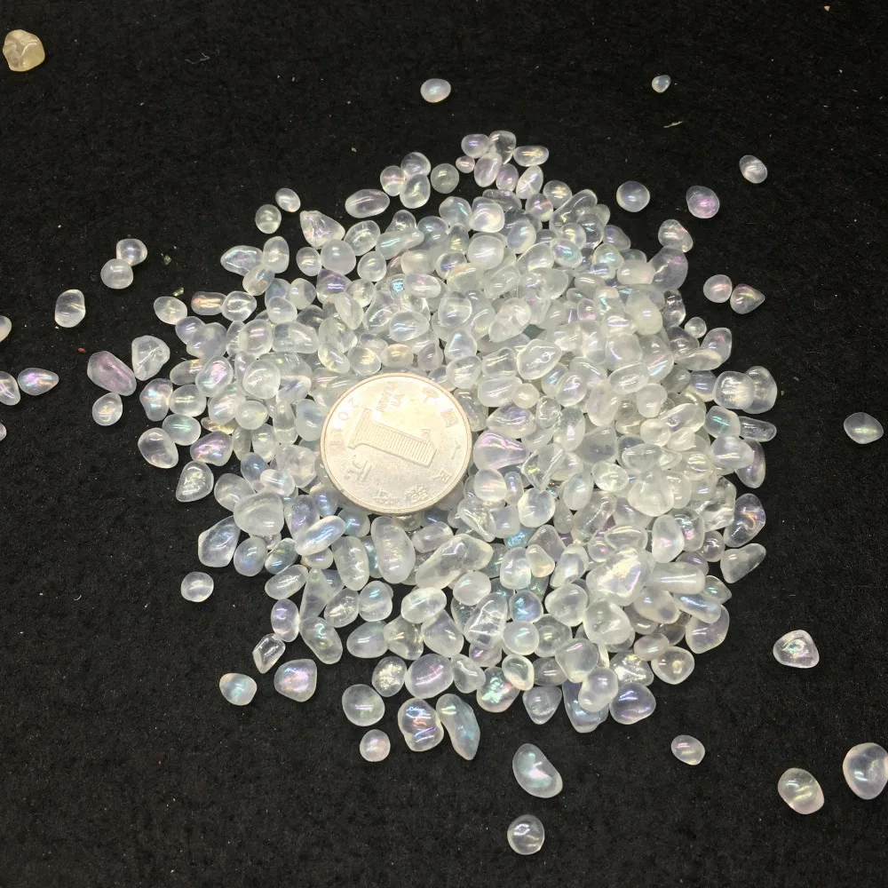 

AAAA+ 50g Natural White Moonstone Gemstone Stone Minerals Polished Specimen Lucky crystal love fish tank stone
