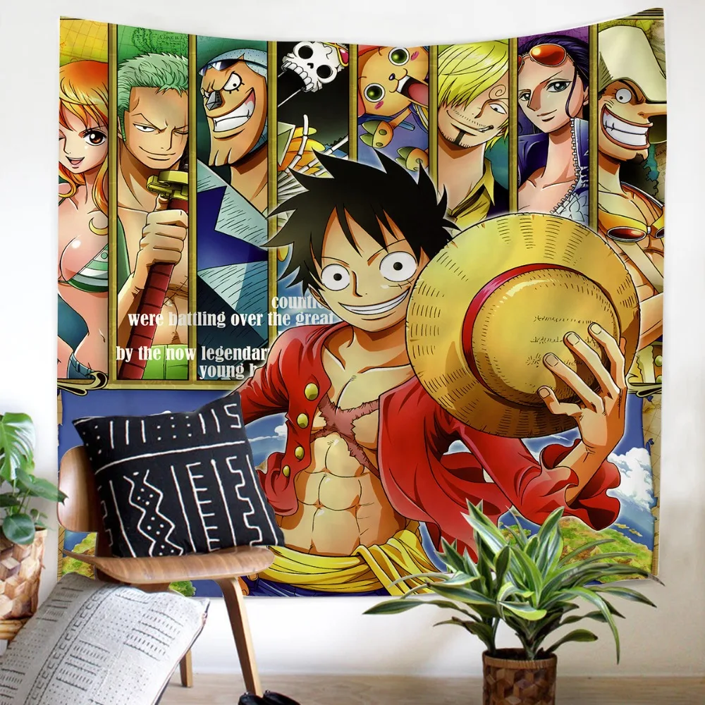3d One Piece การ ต น Tapestry ค ณภาพด แฟช น Arras สบายตกแต งบ านแขวนผน งการ ต นต วอ กษร Tapestry Tapestry Aliexpress