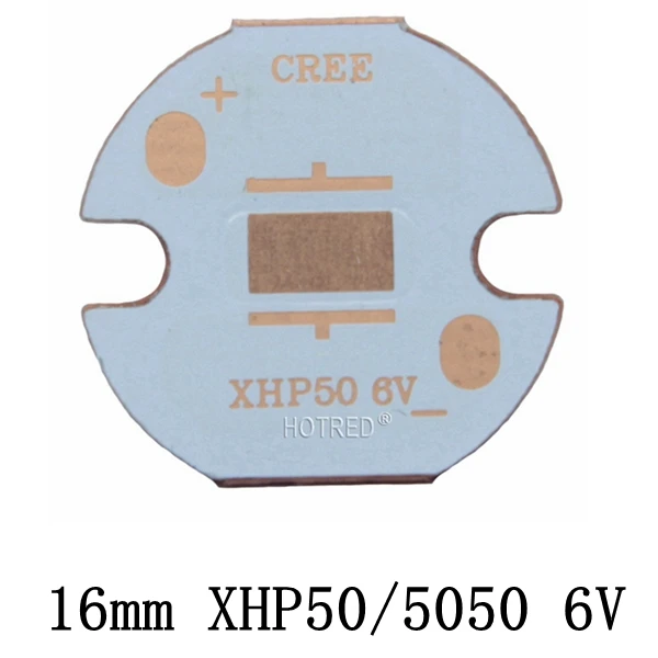 10 шт. 20 мм Cooper PCB Cree XPG XPG2 XPE XPE2 XML XML2 XHP50 XHP70 MKR 4 шт. 3535 светодиодный XPE XTE 6 в/12 В светодиодный радиатор 16 мм медная печатная плата - Испускаемый цвет: 16mm XHP50 5050 6V