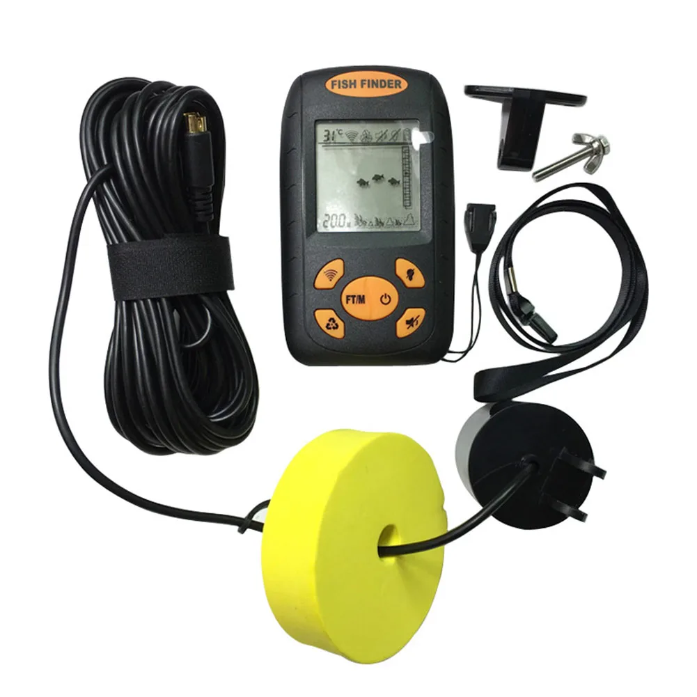

Ultrasonic Fish Finder Practical With Alarm Outdoor LCD Display Useful Portable Professional Waterproof Lightweight Sensitive